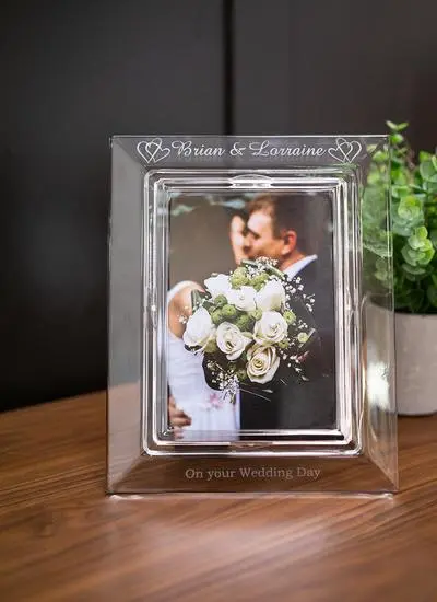 Galway Crystal Personalized Wedding Frame 5'' x 7''